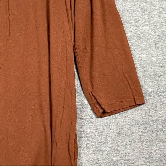 Cato Est 1946 Womens Rust Colored Long Sleeve Crew Neck Blouse Size 14/16W - Picture 4 of 9